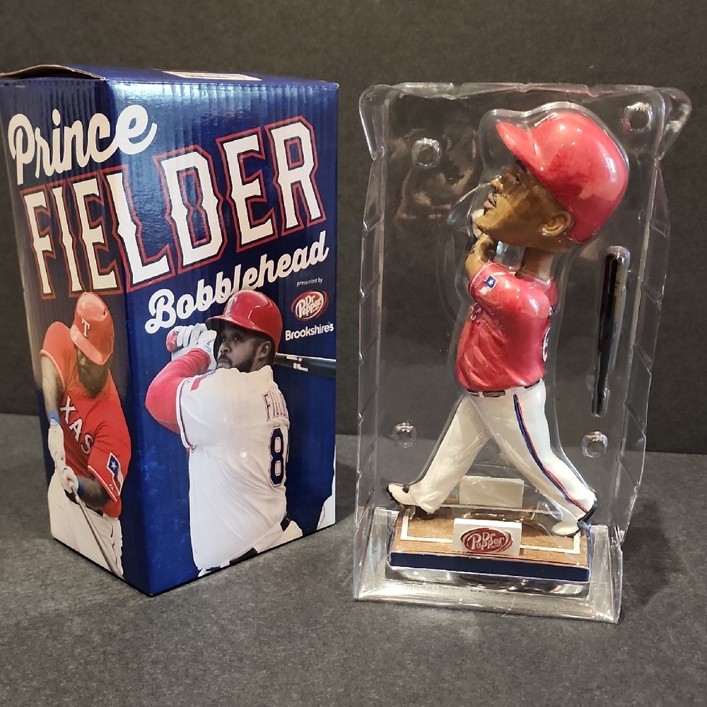 Prince Fielder Bobblehead with Texas Rangers Red Jersey